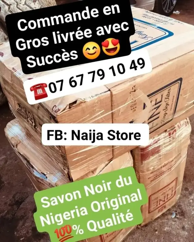 Savon Noir Nigeria Vente en Gros Naija Store - Cartons disponibles