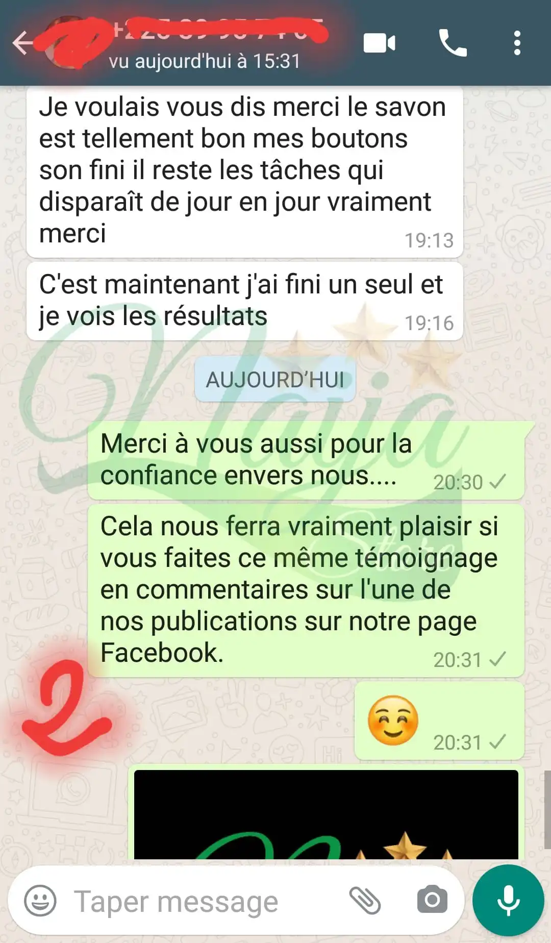 Témoignage Facebook — très bon résultat en 2 semaines