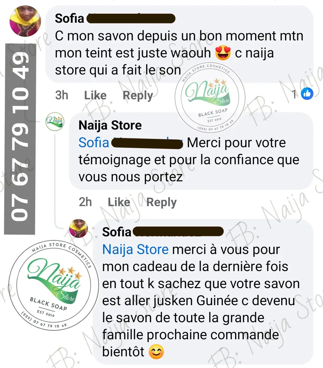 Cliente Sofia — c'est mon savon depuis un bon moment maintenant