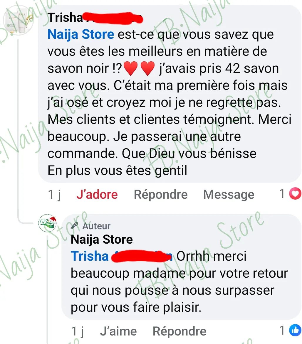 Témoignage Facebook — avis cliente sur les résultats